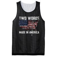 Two Words Made In America Joe Biden Vintage American US Flag Mesh Reversible Basketball Jersey Tank