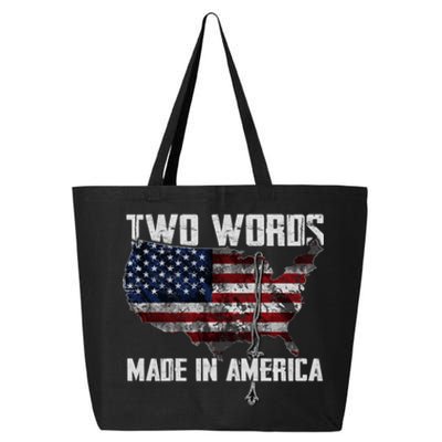 Two Words Made In America Joe Biden Vintage American US Flag 25L Jumbo Tote