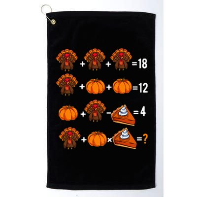 Thanksgiving Weekend Math Teacher Humor Order Of Operations Platinum Collection Golf Towel