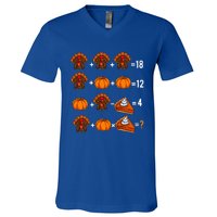 Thanksgiving Weekend Math Teacher Humor Order Of Operations V-Neck T-Shirt