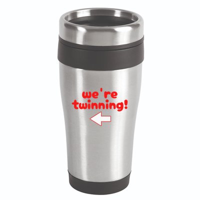 Twinning With My Bestie Spirit Week Twin Day Best Friend 16oz Travel Tumbler
