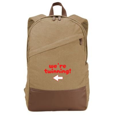 Twinning With My Bestie Spirit Week Twin Day Best Friend Cotton Canvas Backpack