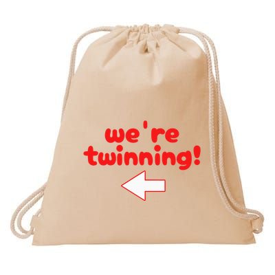 Twinning With My Bestie Spirit Week Twin Day Best Friend Drawstring Bag