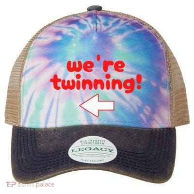 Twinning With My Bestie Spirit Week Twin Day Best Friend Legacy Tie Dye Trucker Hat