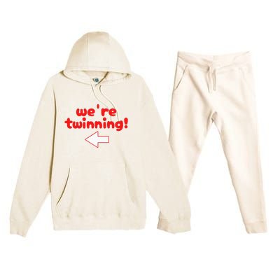 Twinning With My Bestie Spirit Week Twin Day Best Friend Premium Hooded Sweatsuit Set