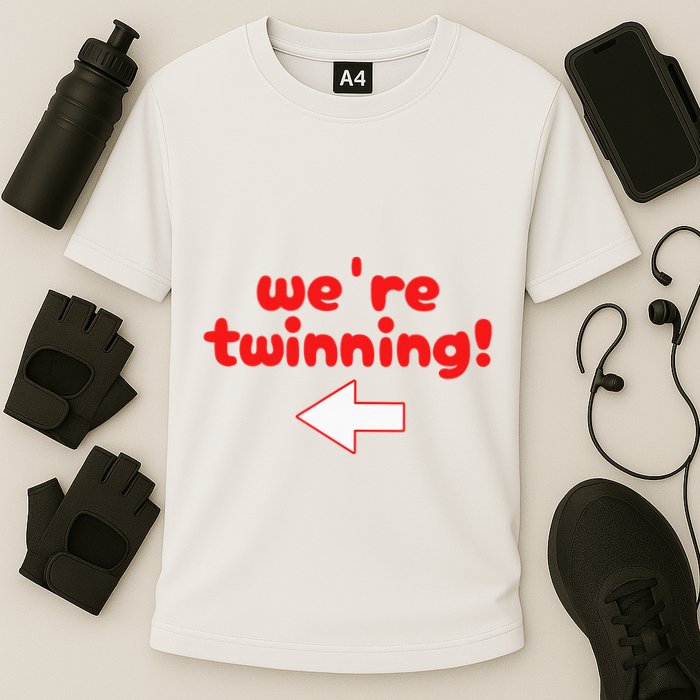 Twinning With My Bestie Spirit Week Twin Day Best Friend Cooling Performance Crew T-Shirt