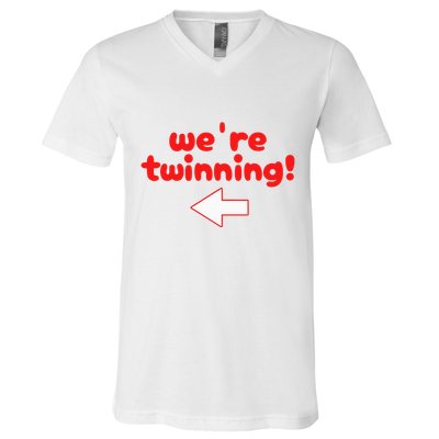 Twinning With My Bestie Spirit Week Twin Day Best Friend V-Neck T-Shirt