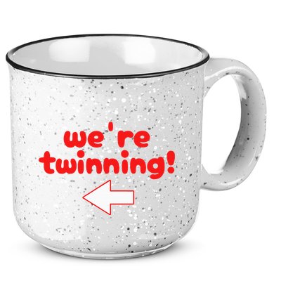 Twinning With My Bestie Spirit Week Twin Day Best Friend 15oz Campfire Ceramic Mug
