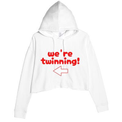 Twinning With My Bestie Spirit Week Twin Day Best Friend Crop Fleece Hoodie