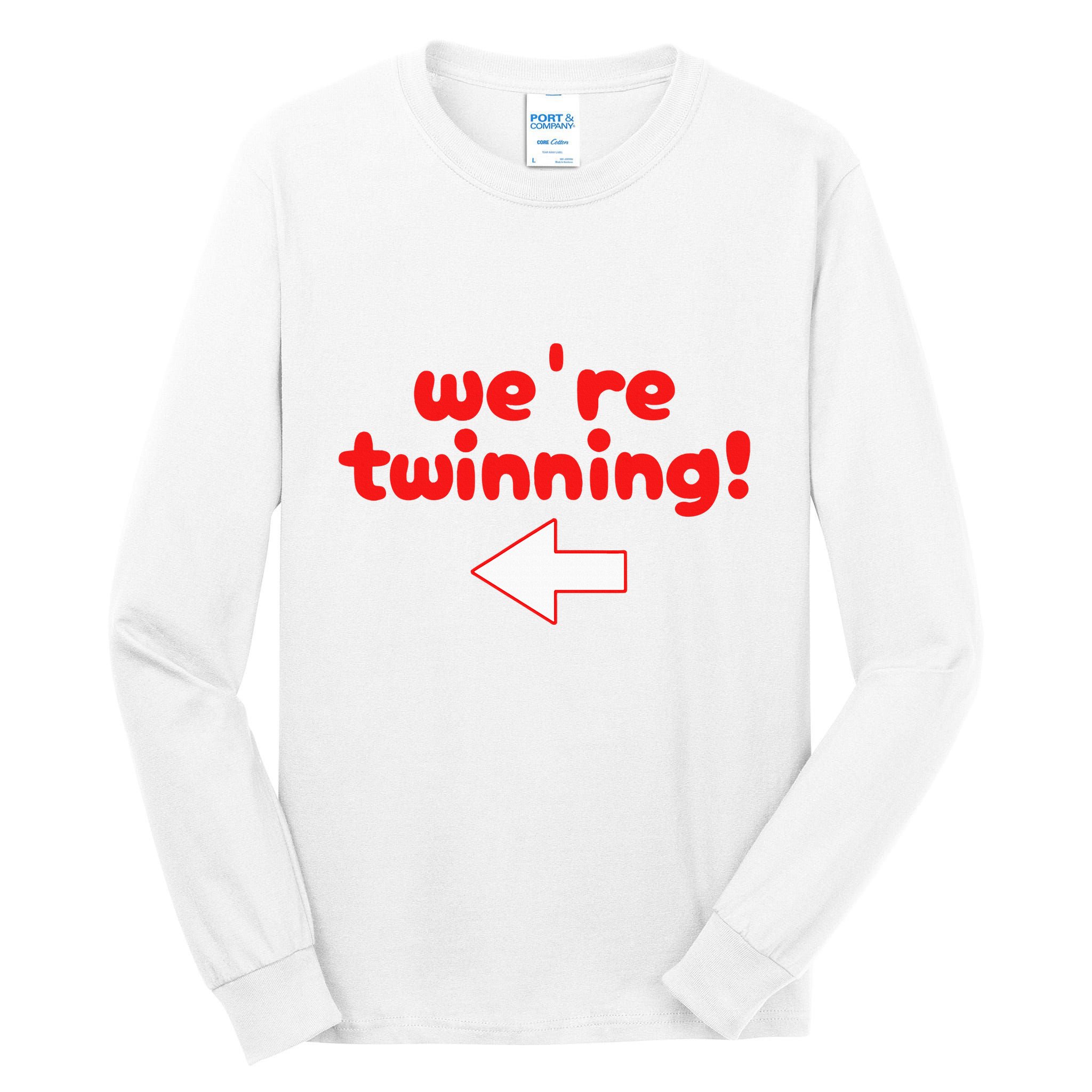 Twinning With My Bestie Spirit Week Twin Day Best Friend Tall Long Sleeve T-Shirt