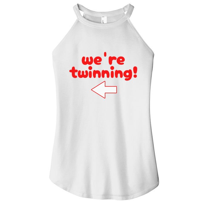 Twinning With My Bestie Spirit Week Twin Day Best Friend Women's Perfect Tri Rocker Tank