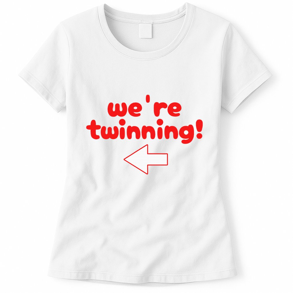 Twinning With My Bestie Spirit Week Twin Day Best Friend Womens T-Shirt