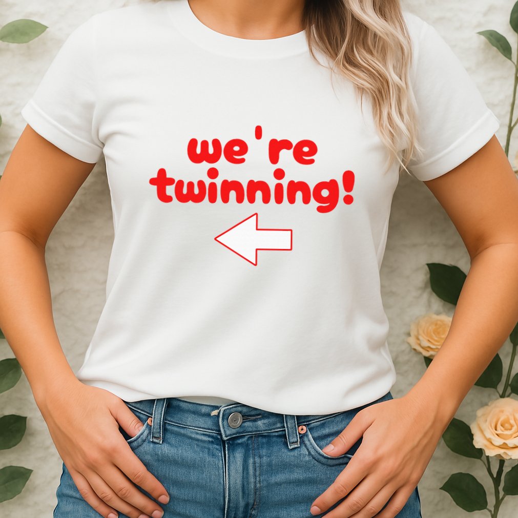 Twinning With My Bestie Spirit Week Twin Day Best Friend Womens T-Shirt