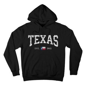 Texas Women Men Kids Texas State Map Flag Distressed Hoodie