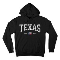 Texas Women Men Kids Texas State Map Flag Distressed Hoodie