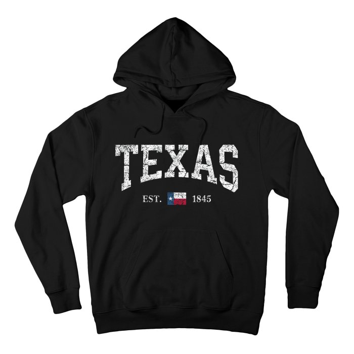 Texas Women Men Kids Texas State Map Flag Distressed Hoodie