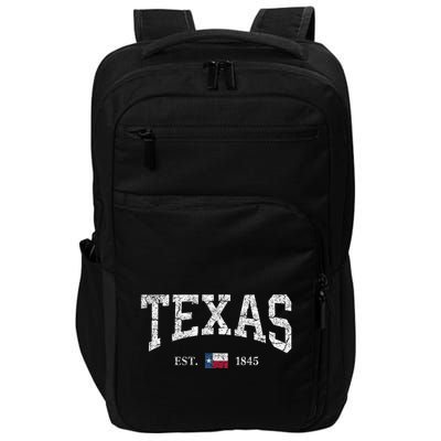 Texas Women Men Kids Texas State Map Flag Distressed Impact Tech Backpack