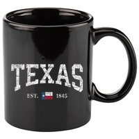 Texas Women Men Kids Texas State Map Flag Distressed 11oz C Handle Ceramic Mug
