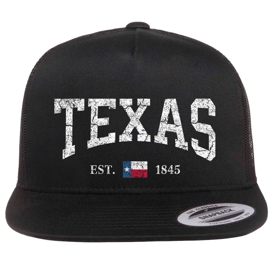 Texas Women Men Kids Texas State Map Flag Distressed Flat Bill Trucker Hat