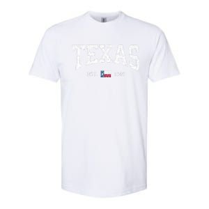 Texas Women Men Kids Texas State Map Flag Distressed Softstyle CVC T-Shirt