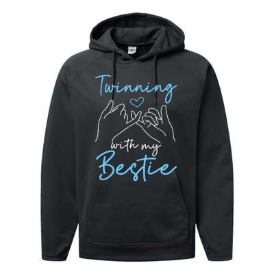 Twinning With My Bestie Spirit Week Best Friend Twin Day Performance Fleece Hoodie