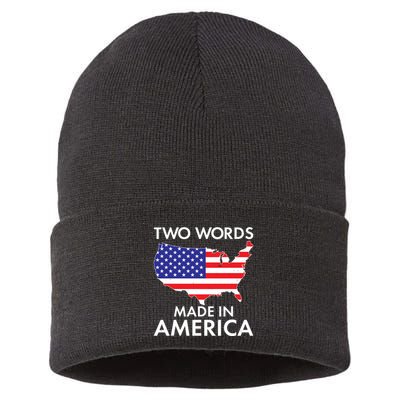 Two Words Made In America Sustainable Knit Beanie
