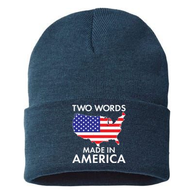 Two Words Made In America Sustainable Knit Beanie