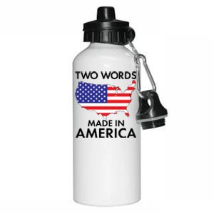 Two Words Made In America Aluminum Water Bottle