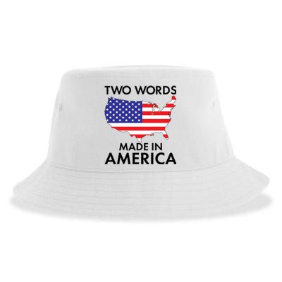 Two Words Made In America Sustainable Bucket Hat