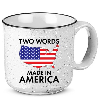 Two Words Made In America 15oz Campfire Ceramic Mug
