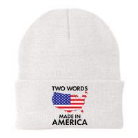 Two Words Made In America Knit Cap Winter Beanie