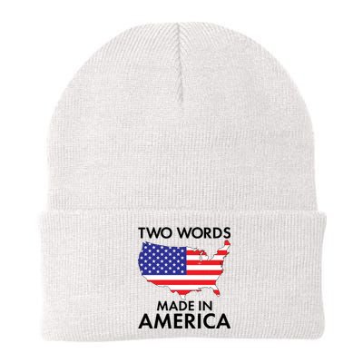 Two Words Made In America Knit Cap Winter Beanie