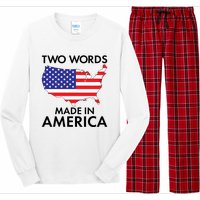 Two Words Made In America Long Sleeve Pajama Set