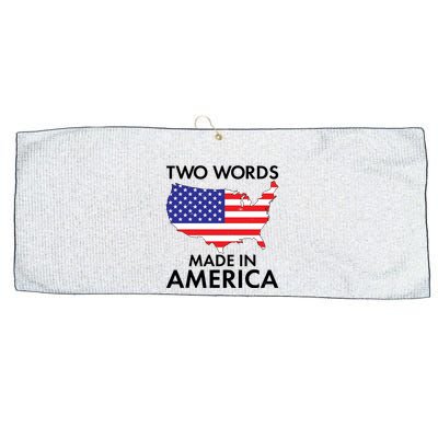 Two Words Made In America Large Microfiber Waffle Golf Towel