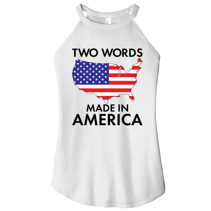 Two Words Made In America Women's Perfect Tri Rocker Tank