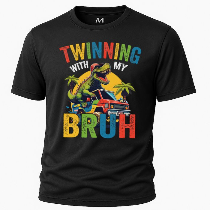 Twinning With My Bestie Funny Twin Day Spirit Week Cooling Performance Crew T-Shirt