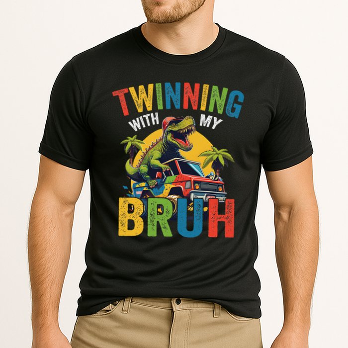 Twinning With My Bestie Funny Twin Day Spirit Week Cooling Performance Crew T-Shirt