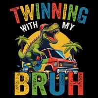Twinning With My Bestie Funny Twin Day Spirit Week Cooling Performance Crew T-Shirt