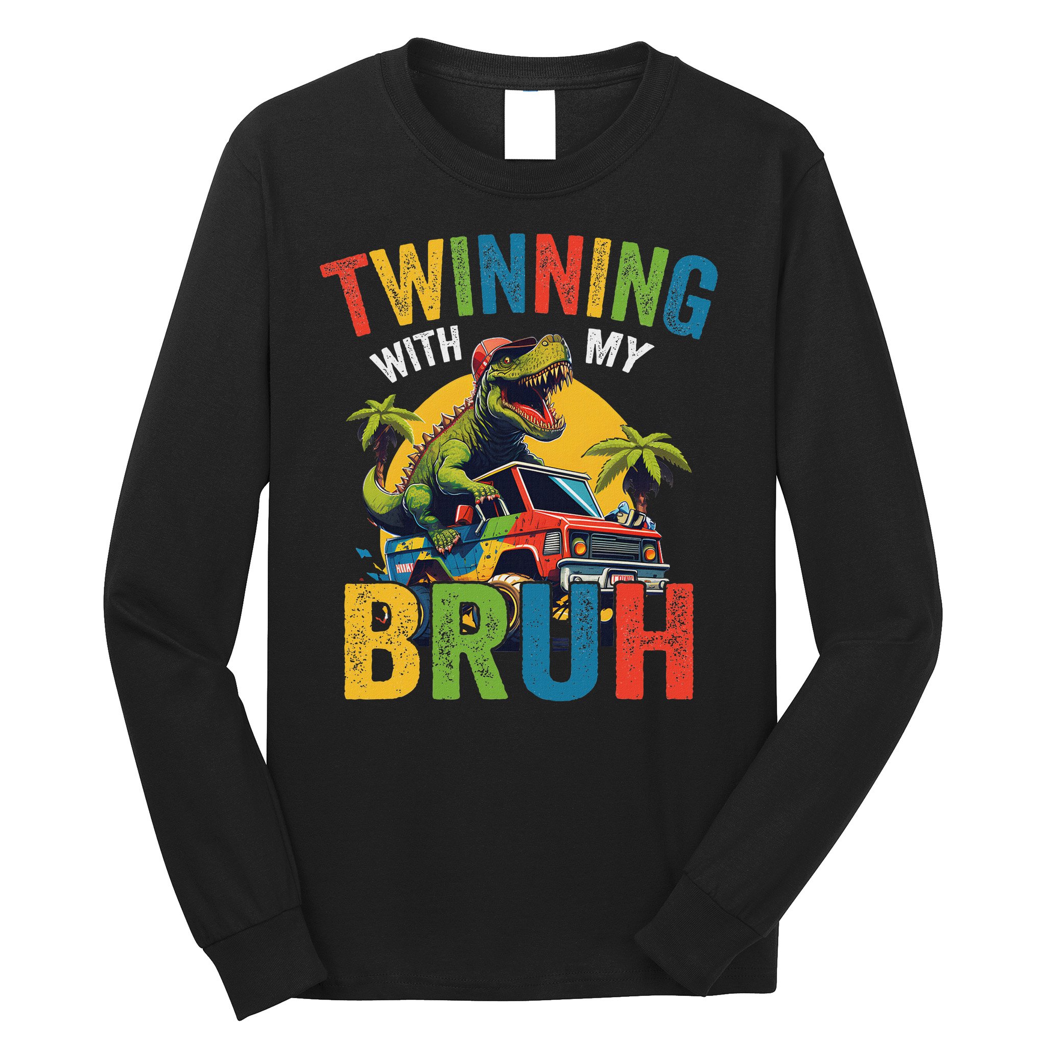 Twinning With My Bestie Funny Twin Day Spirit Week Long Sleeve Shirt