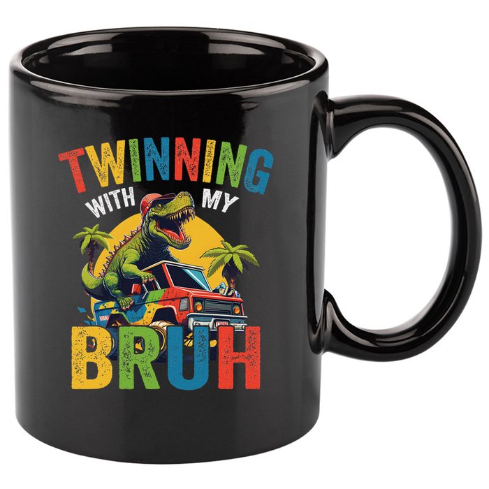 Twinning With My Bestie Funny Twin Day Spirit Week 11oz C Handle Ceramic Mug