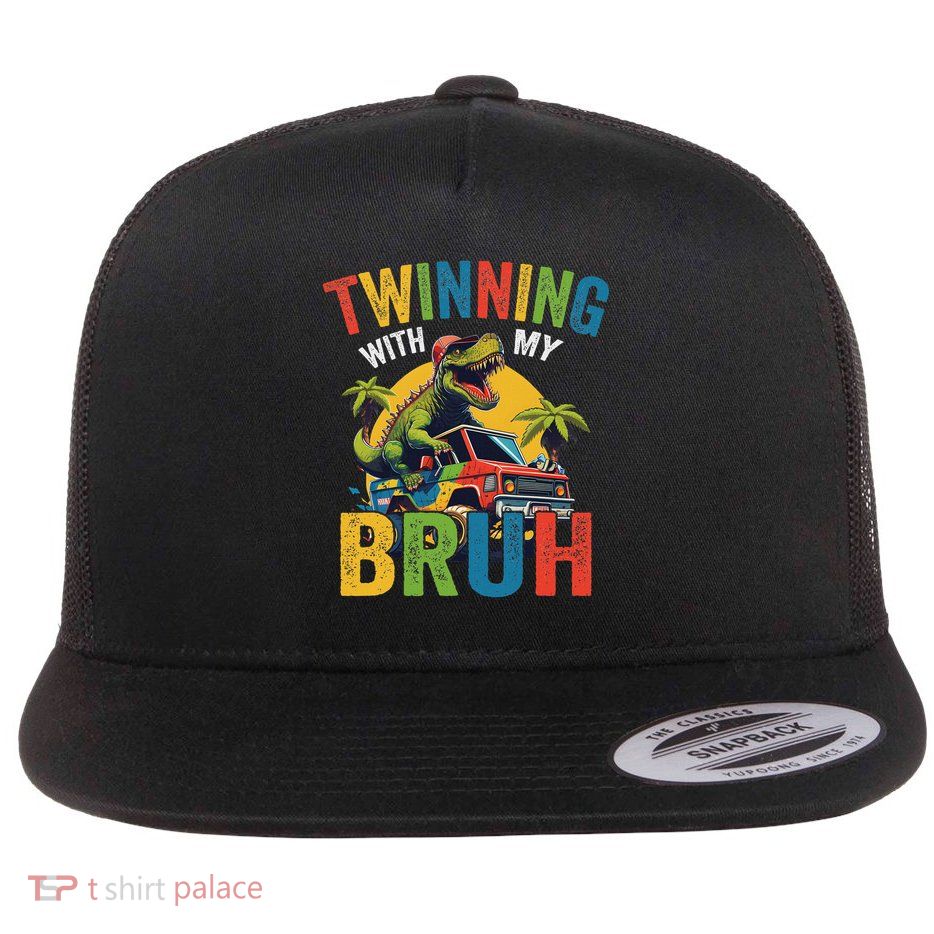 Twinning With My Bestie Funny Twin Day Spirit Week Flatbill Hat