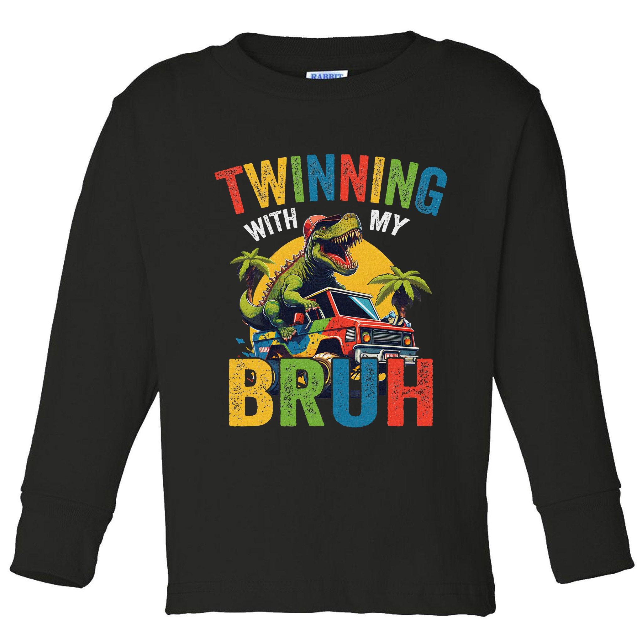 Twinning With My Bestie Funny Twin Day Spirit Week Toddler Long Sleeve Shirt