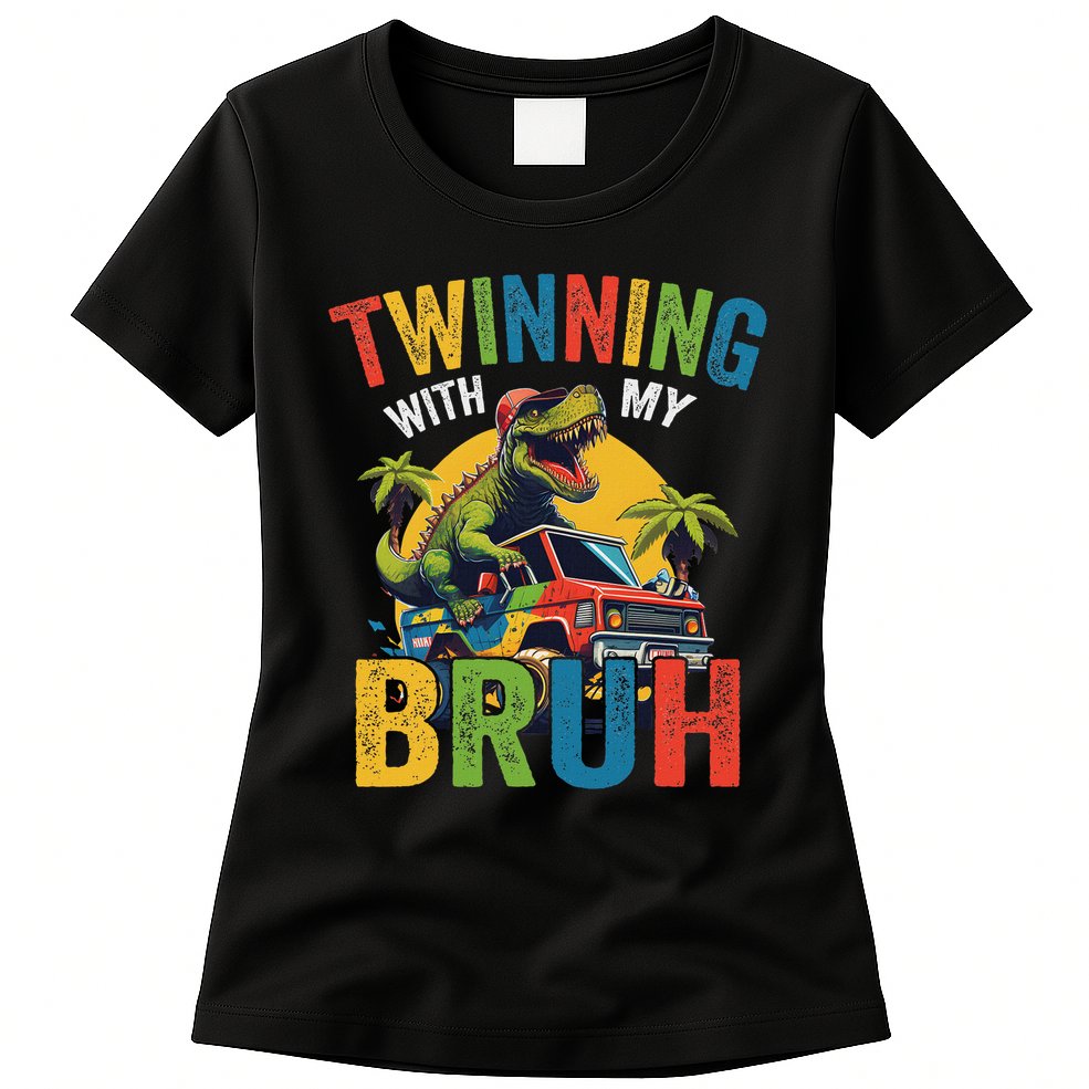 Twinning With My Bestie Funny Twin Day Spirit Week Womens T-Shirt