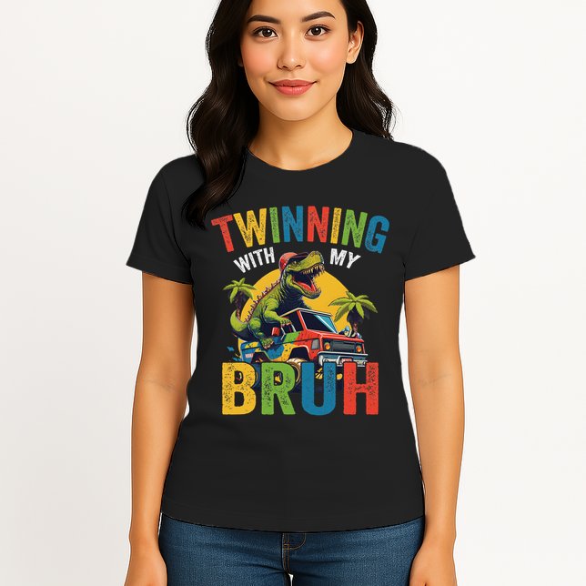 Twinning With My Bestie Funny Twin Day Spirit Week Womens T-Shirt