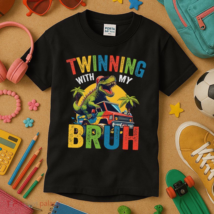 Twinning With My Bestie Funny Twin Day Spirit Week Kids T-Shirt