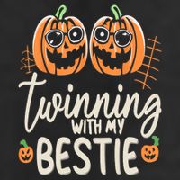 Twinning With My Bestie Spirit Week Twin Day Best Friend 70s 7 Panel Mesh Trucker Snapback Hat