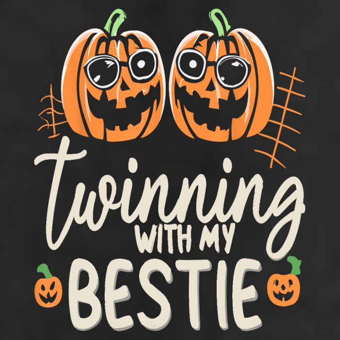 Twinning With My Bestie Spirit Week Twin Day Best Friend 70s 7 Panel Mesh Trucker Snapback Hat