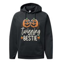 Twinning With My Bestie Spirit Week Twin Day Best Friend 70s Performance Fleece Hoodie