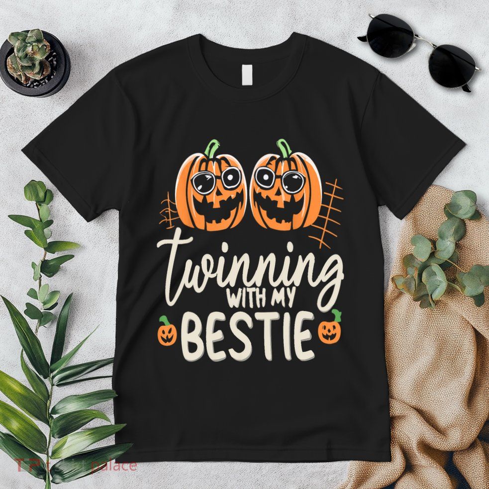 Twinning With My Bestie Spirit Week Twin Day Best Friend 70s Premium T-Shirt