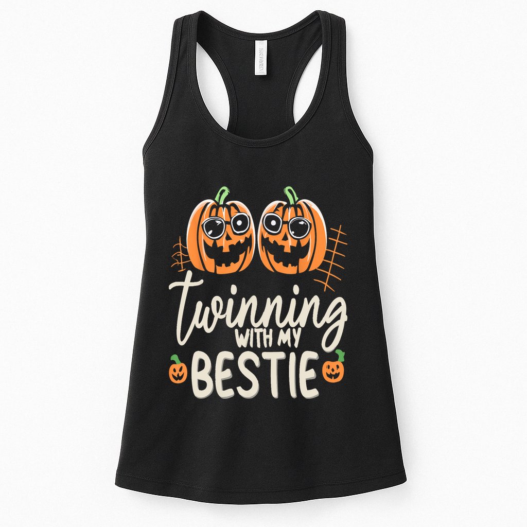 Twinning With My Bestie Spirit Week Twin Day Best Friend 70s Womens Tank Top